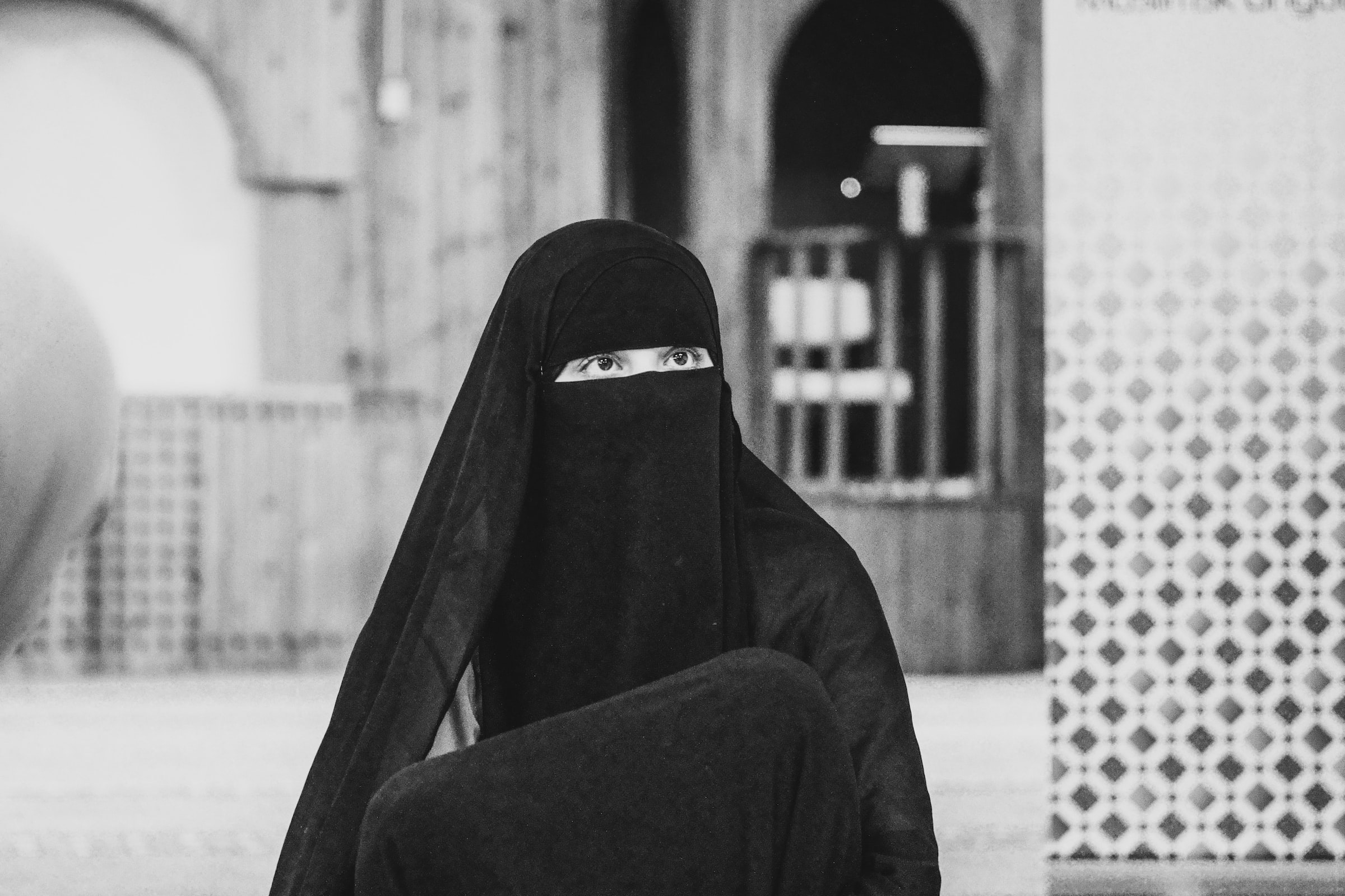 Woman wearing niqab