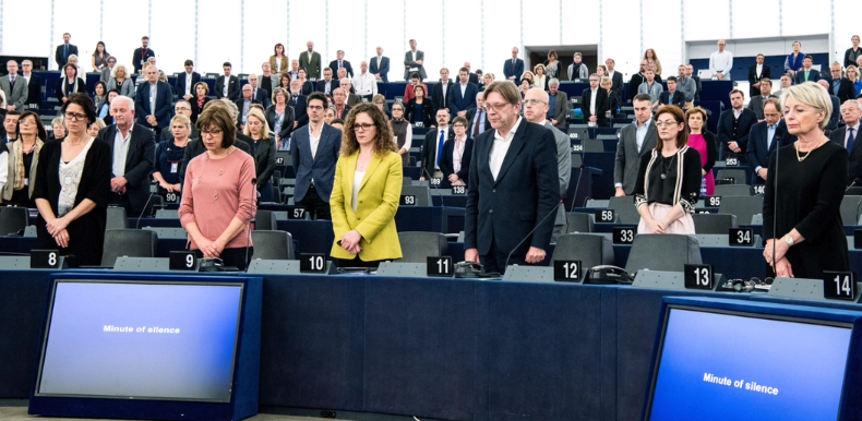 EU Parlt min silence