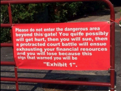 Gate warning